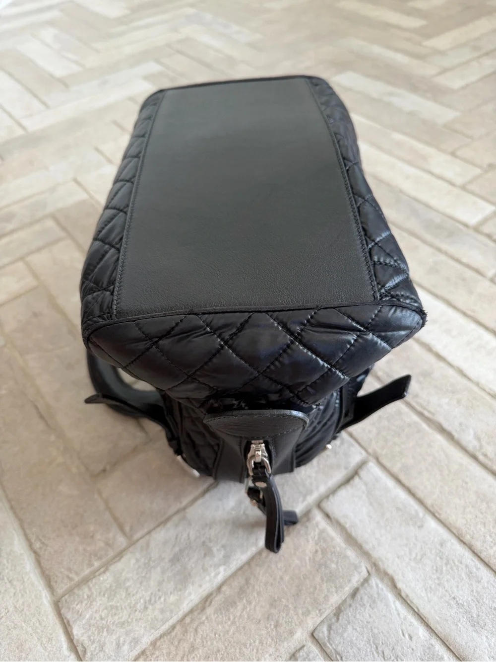 Dolce & Gabbana Miss Easy Way Black Quilted Nylon Leather Satchel Bag